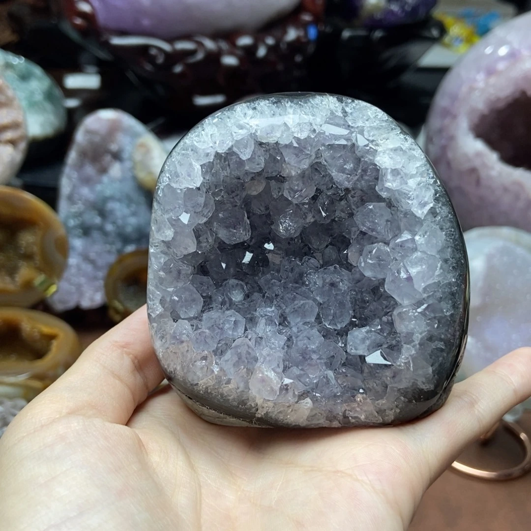 未镶嵌摆件紫晶水晶