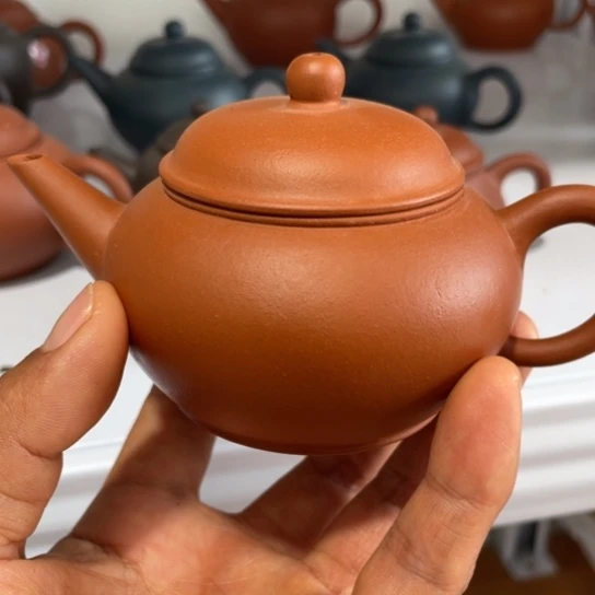 茶壶紫砂黄*朱泥胖盖
