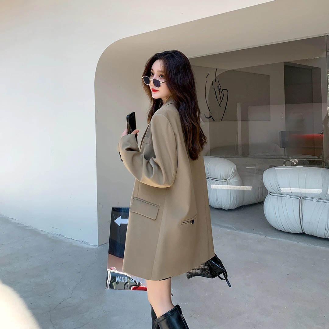 oversize西装外套女2025新款韩版宽松休闲春秋季西服女设计感小众