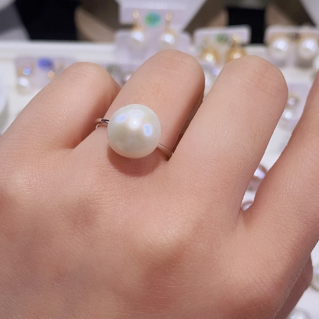淡水珍珠戒指合金