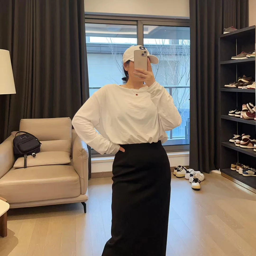 【欧货】高端进口定制面料巨抗皱弹力轻薄巨显瘦上衣长袖T恤