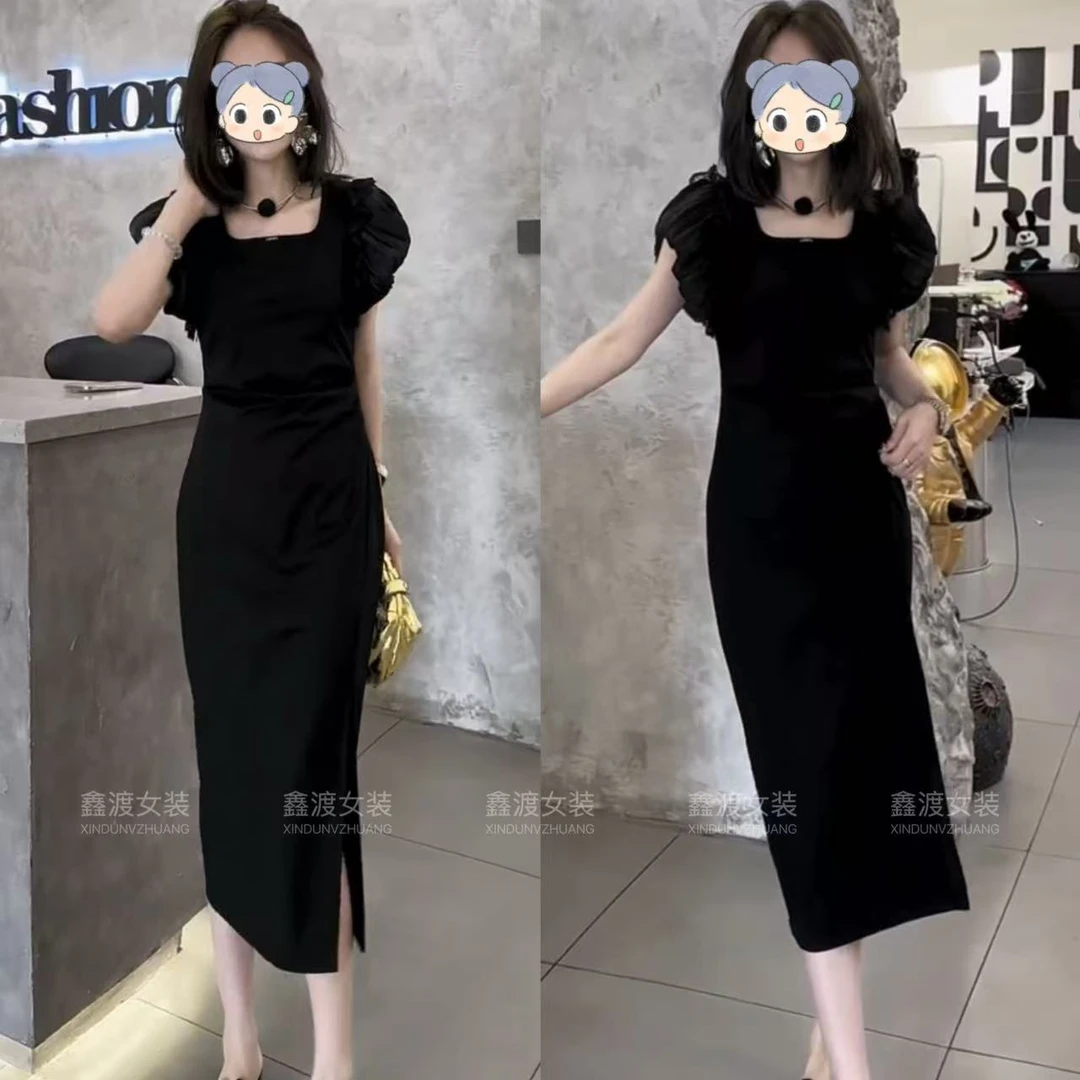 2025夏季新款时尚显瘦气质女士网红洋气连衣裙百搭款D5818-8