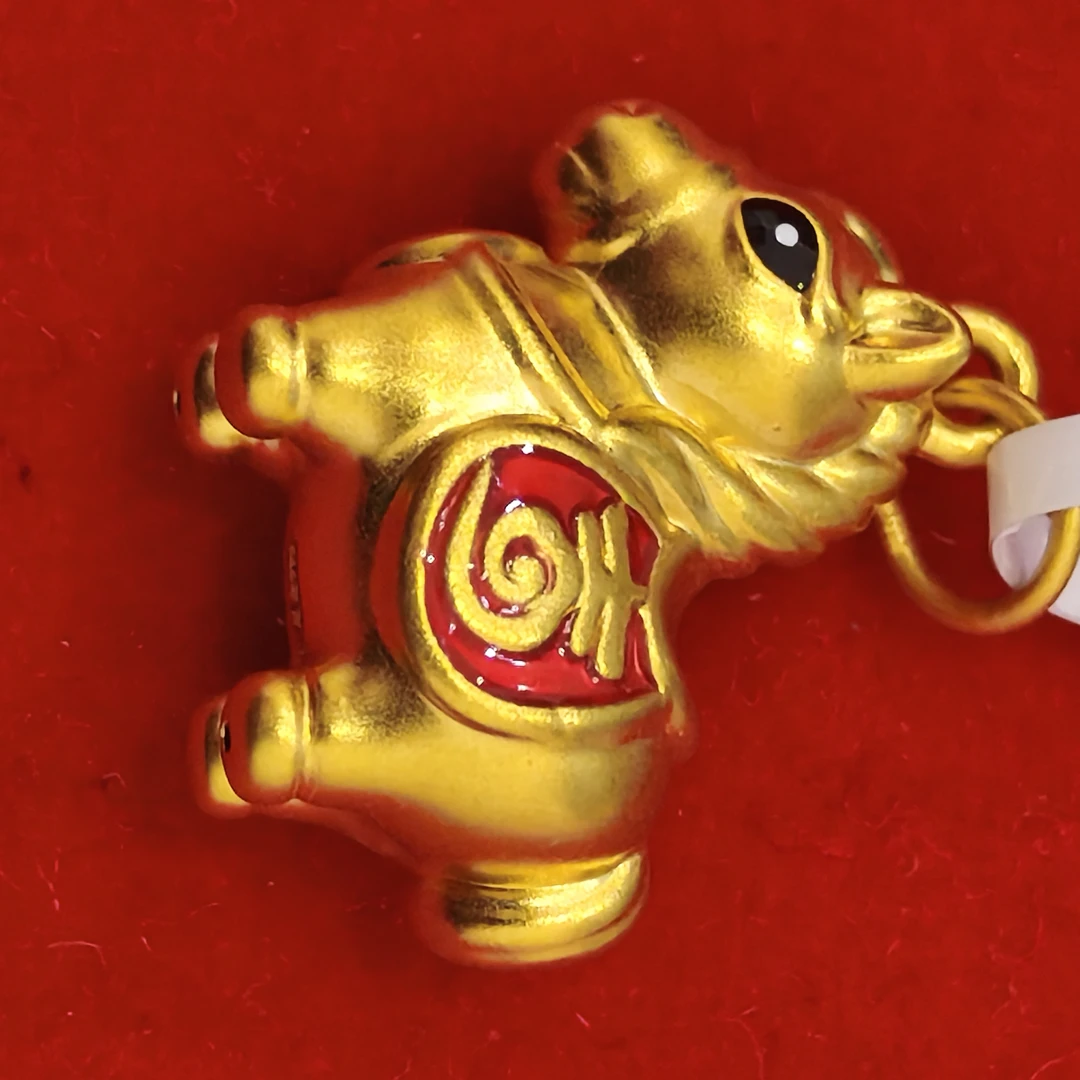 【莹莹专享】足金999 吉马  ZP 0.68 添金纳福