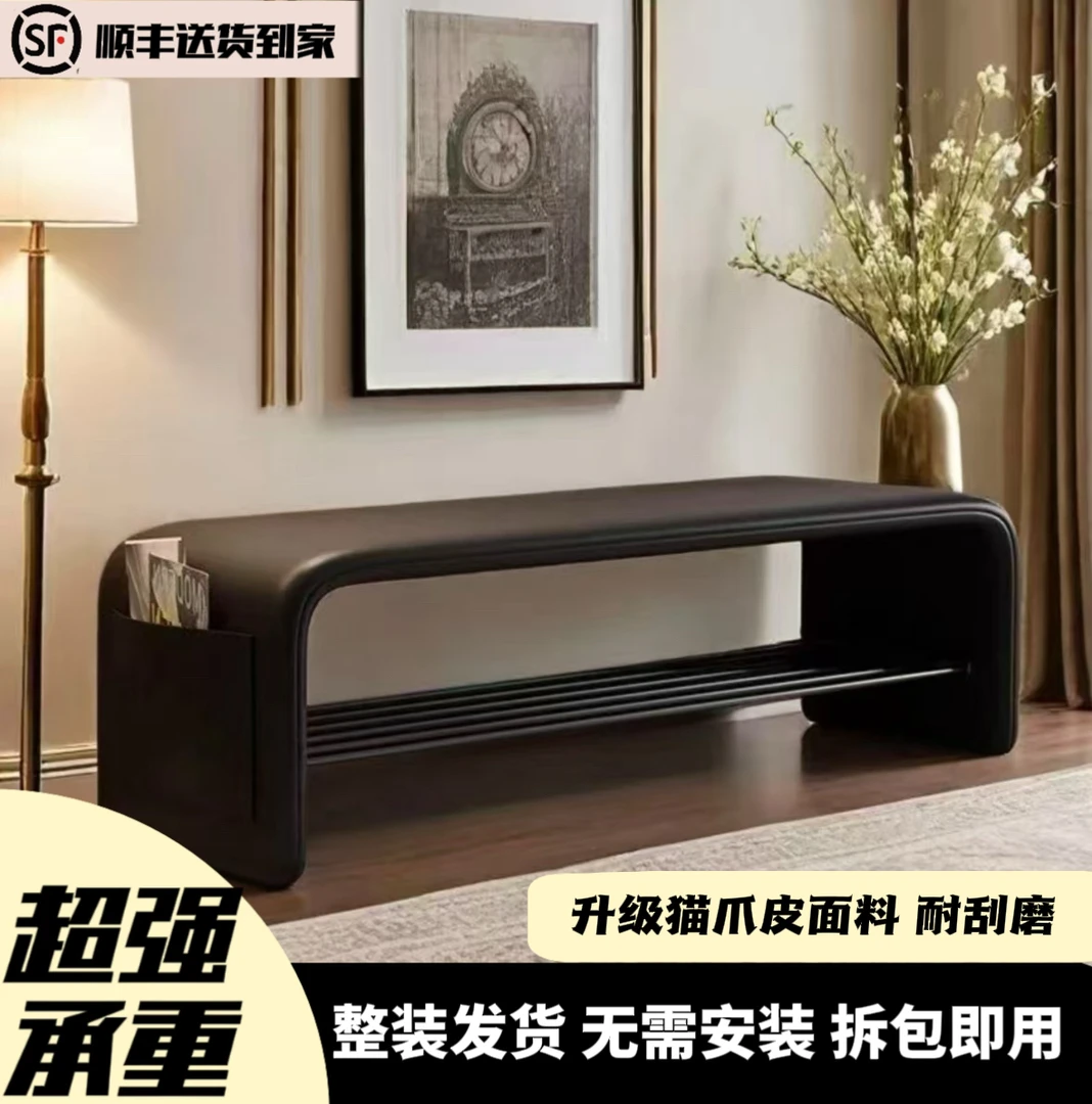 换鞋家用鞋柜卧室床尾凳高级感入户换鞋凳门口可坐网红款