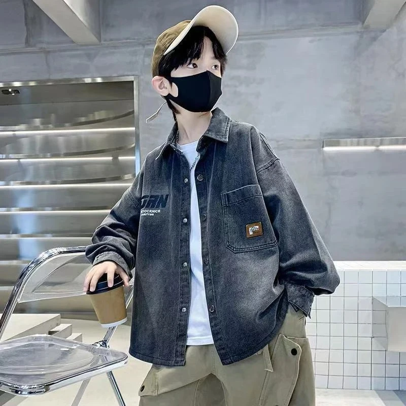 男童韩版休闲炸街牛仔外套