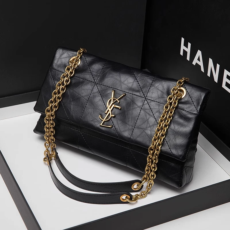 香港品牌杨树林2025新款小香风菱格链时尚菱格包腋下斜跨包链条包