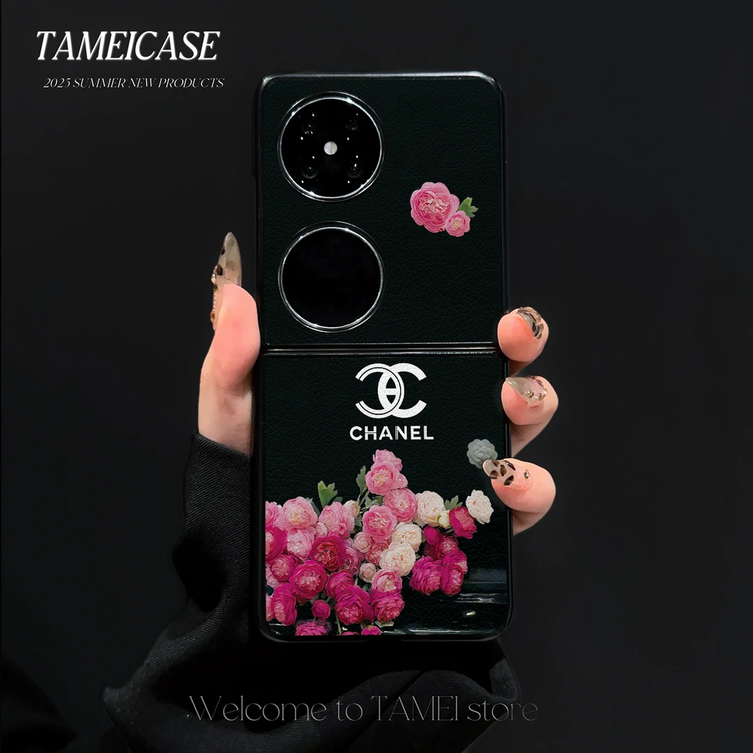 小香玫瑰羊皮适用华为pocket2手机壳FINDN3FLIP折叠屏华为pockets