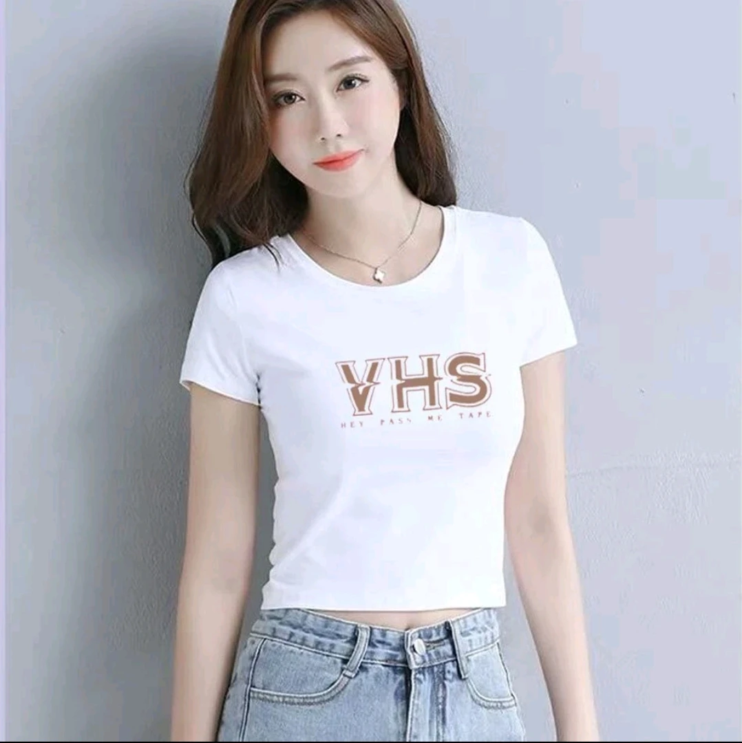 3Dins短款印花夏装百搭时尚韩版白色修身露脐小个子精致短款上衣