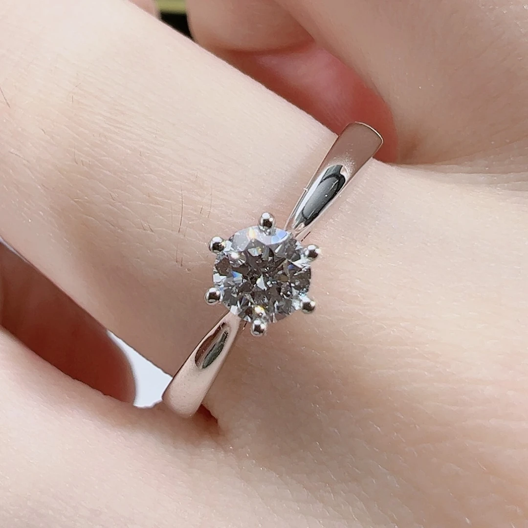 天然钻石戒指/指环18K金镶嵌DS24120050