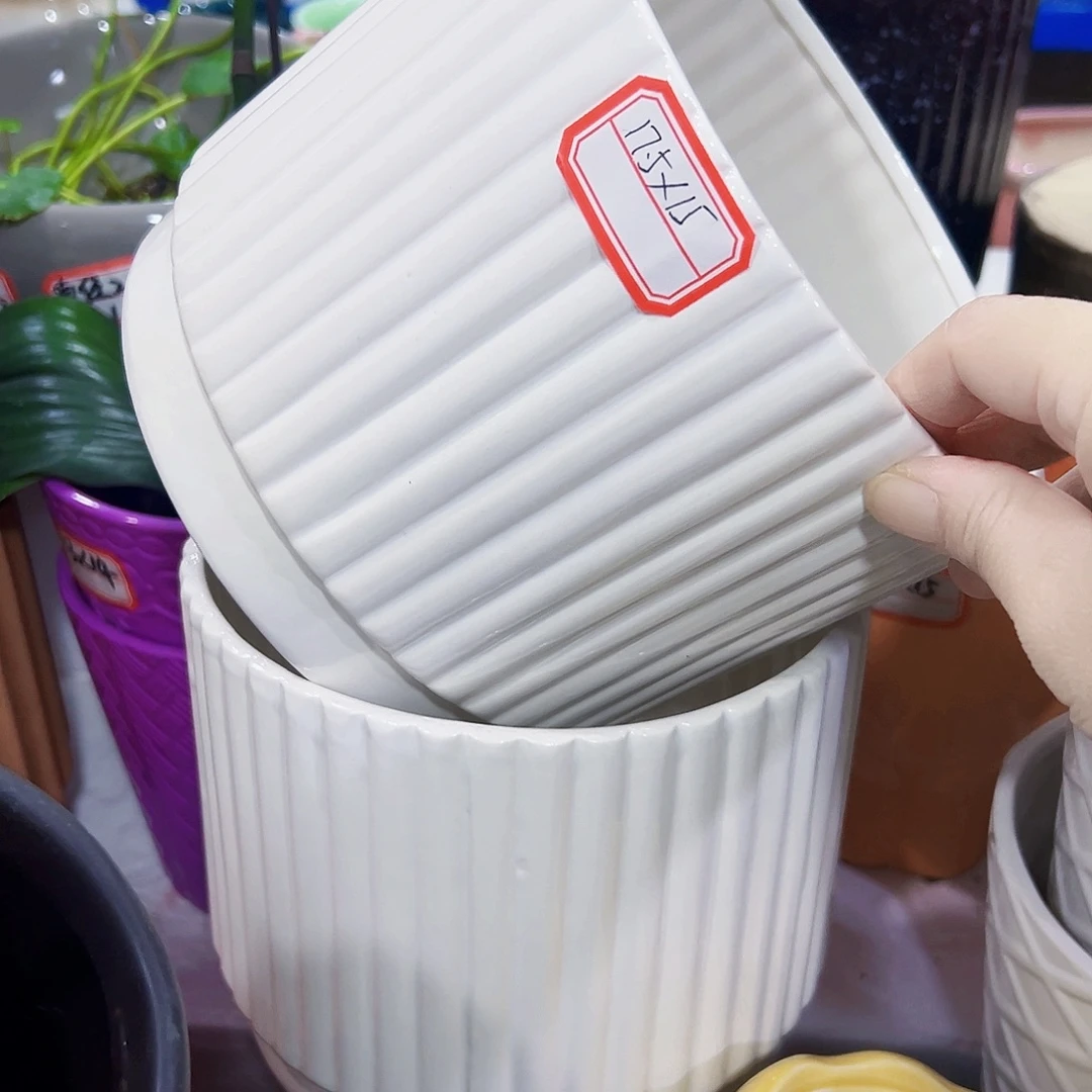 外贸尾单陶瓷花盆凑单10米包邮