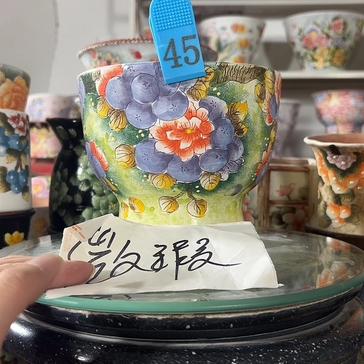 景德镇手绘花盆 满38包邮