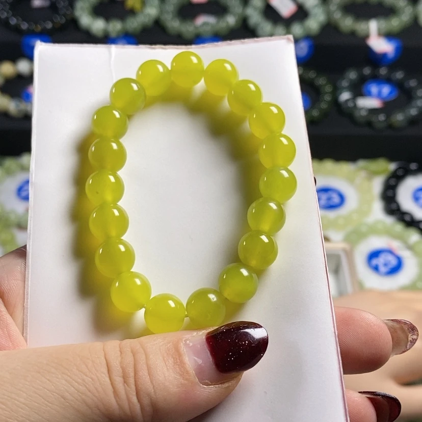 【闪购商品】蛇纹石玉手链未镶嵌情****?卡10