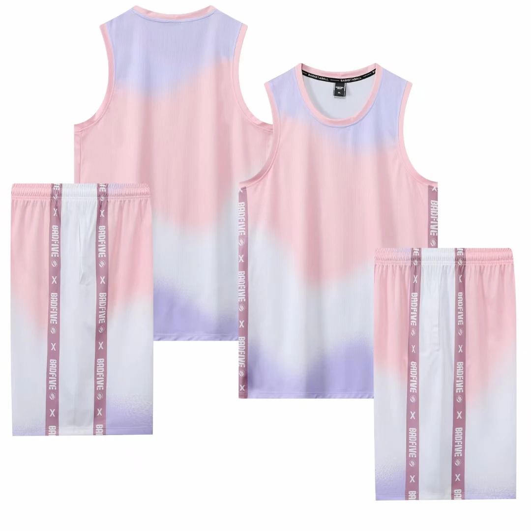 可印字团购的篮球服适合大学生团队训练比赛穿着