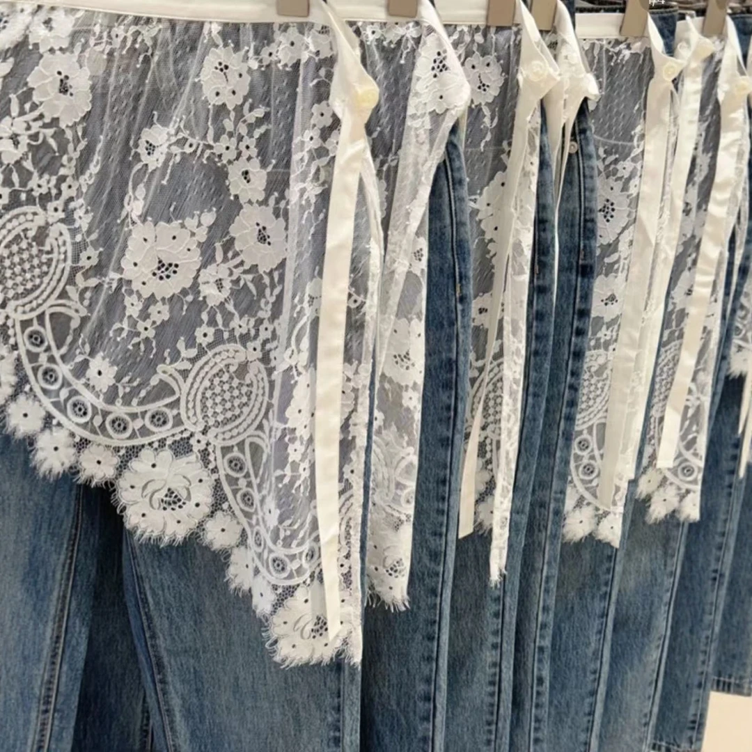 【蕾丝不规则屁帘】2025夏新品叠穿神器花边甜美半裙屁帘