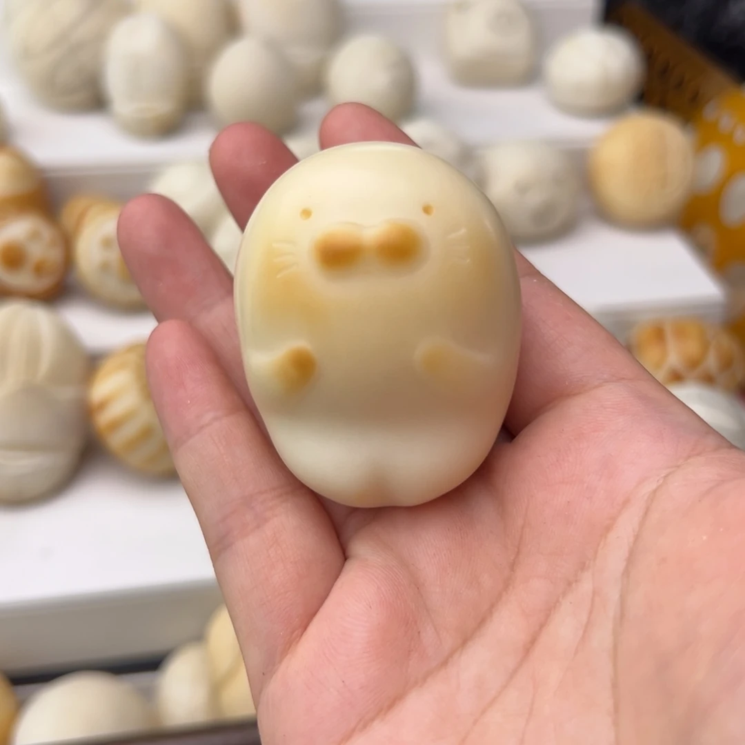 小***6把件菩提根/象牙果定制微瑕海豹画2条鱼打孔深浅棕不退换