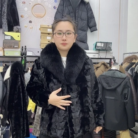 直播间专拍加厚外套真皮草