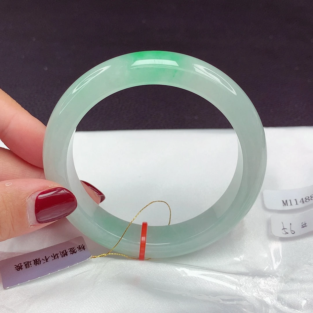 翡翠未镶嵌手镯56圈883