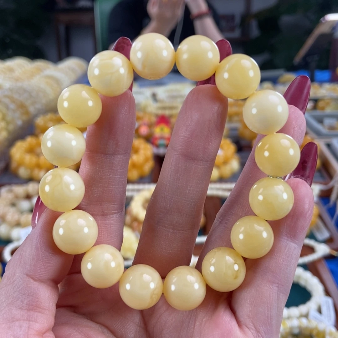 琥珀未镶嵌珠宝奇石13圆珠20.7