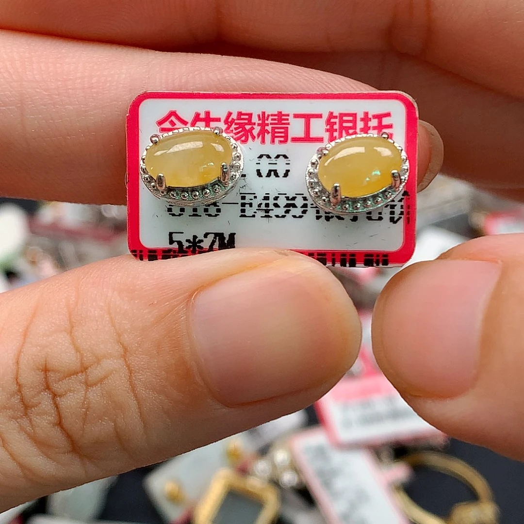 翡翠戒指银S925镶嵌