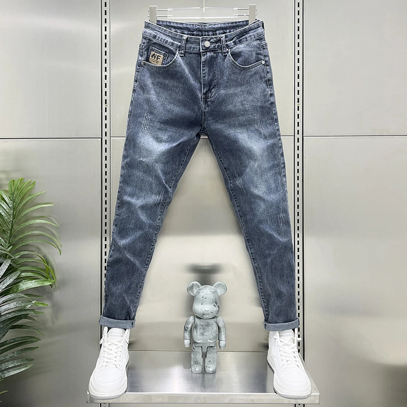 【总裁款】牛仔裤男士春夏季修身直筒时尚百搭小脚裤高端潮牌2025年