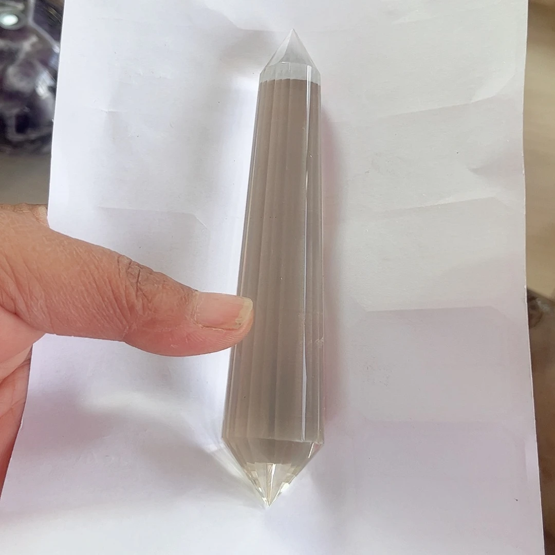 水晶天然水晶双尖摆件未镶嵌弦***社