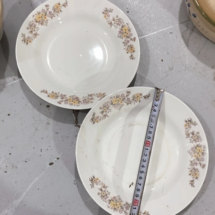 瓷片四厂强化瓷深盘一对