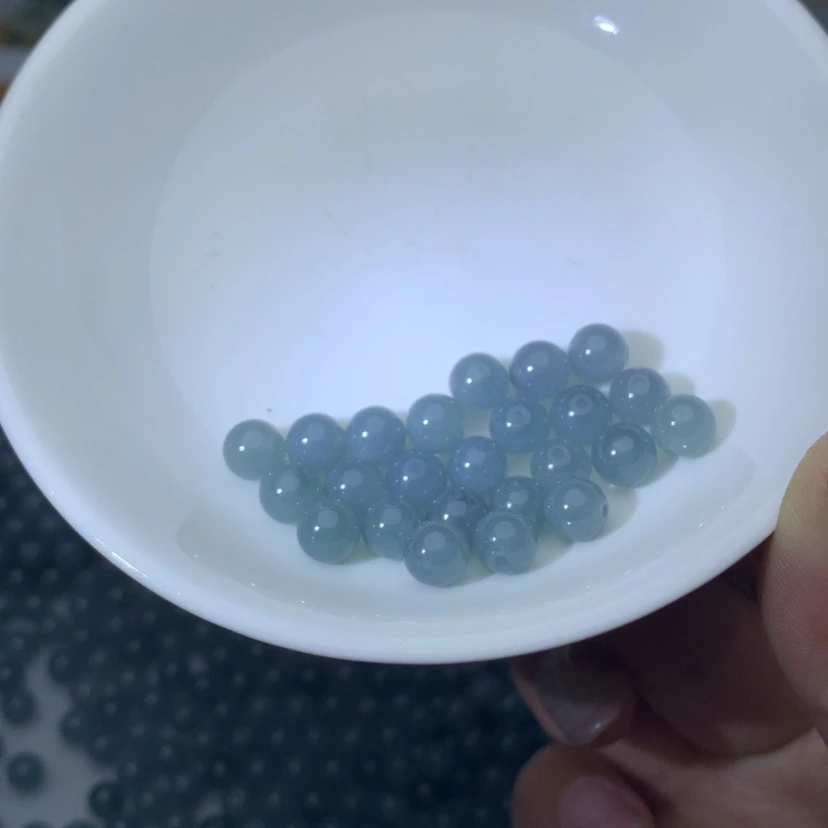 【闪购商品】翡翠手链未镶嵌卡7精品冰品冰蓝水14颗 手链拍2单