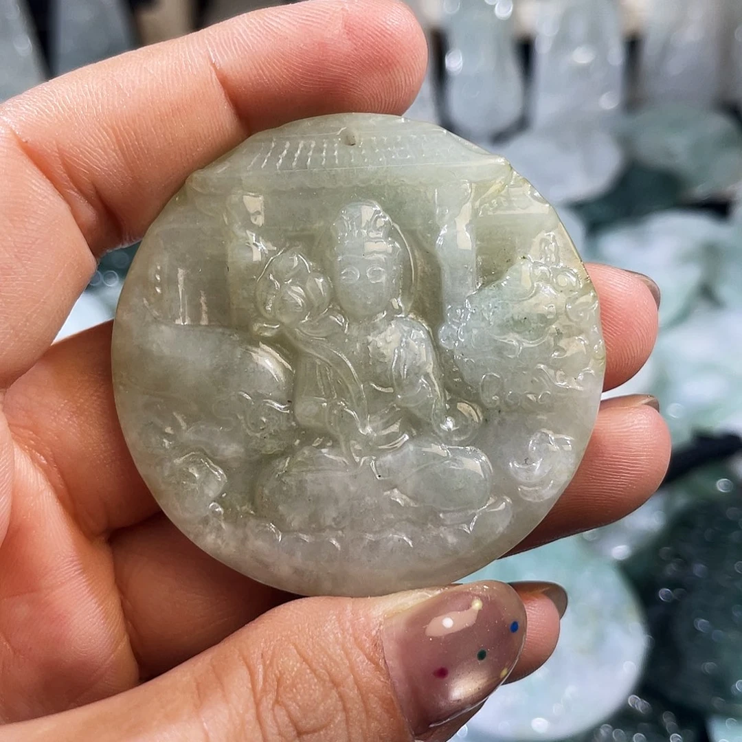 翡翠未镶嵌颈饰普
