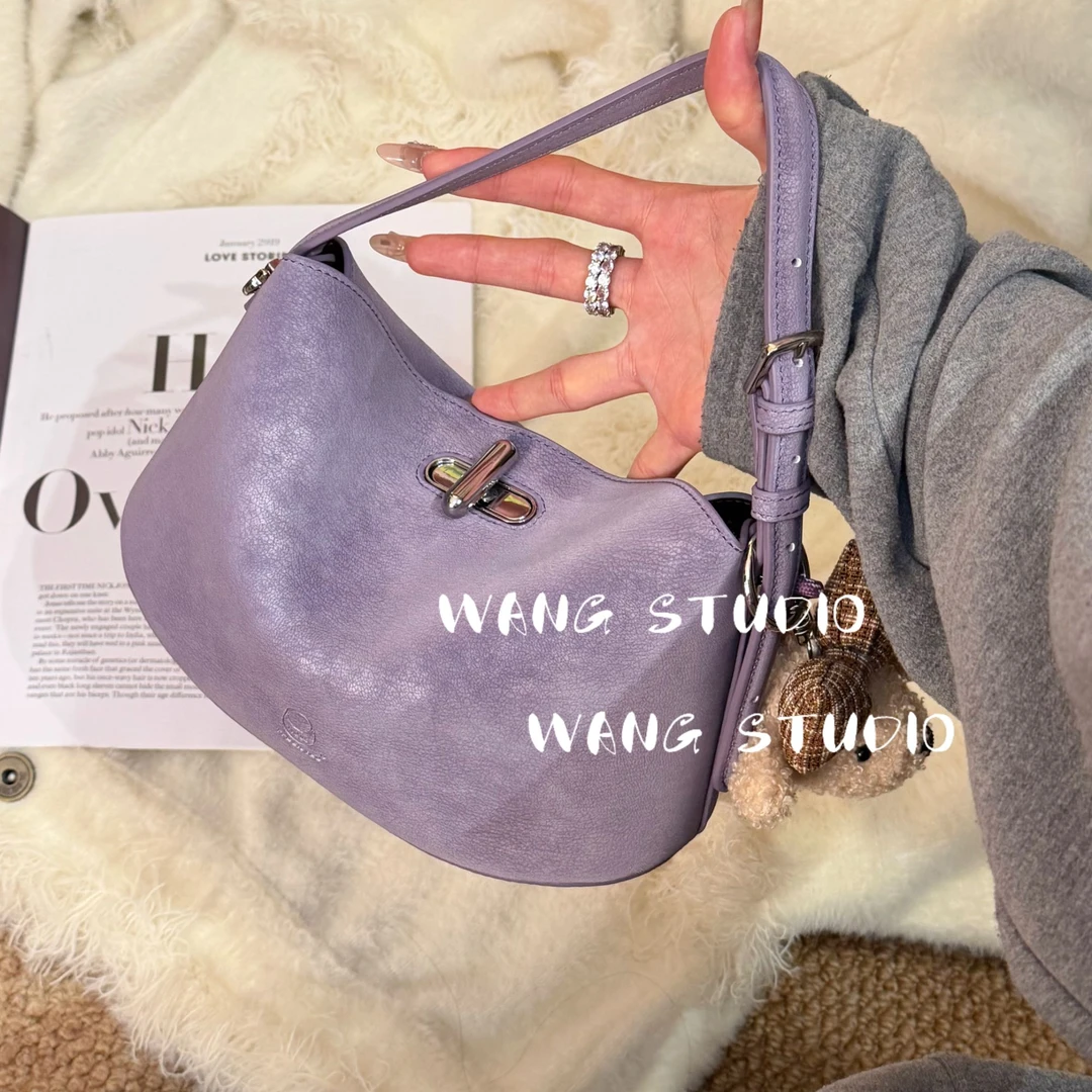 调调包包WANG STUDIO【薰衣草小船】小众设计款 薰衣草紫斜挎小包