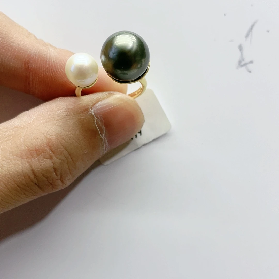 海水珍珠戒指银S925镶嵌