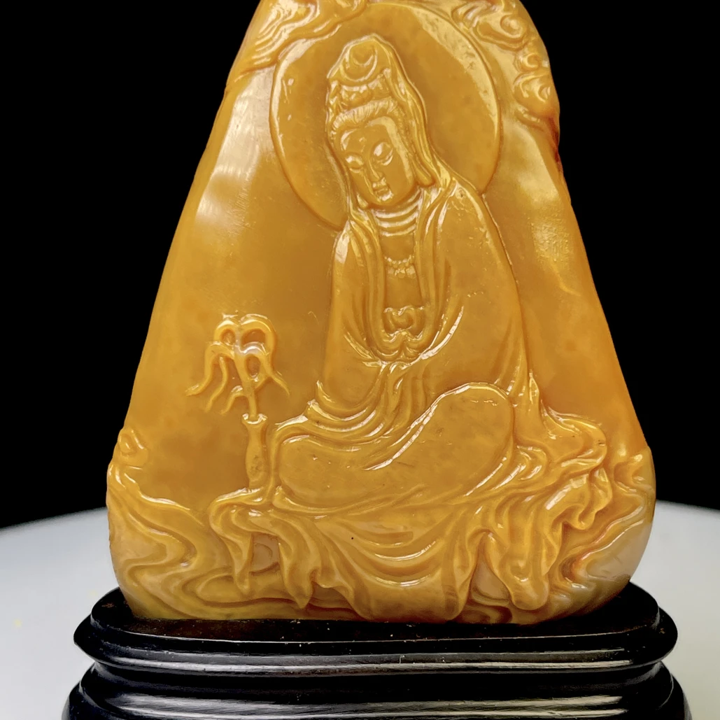 观音雕刻工艺精美收藏品质