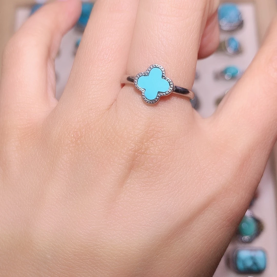 绿松石银S925镶嵌挂件