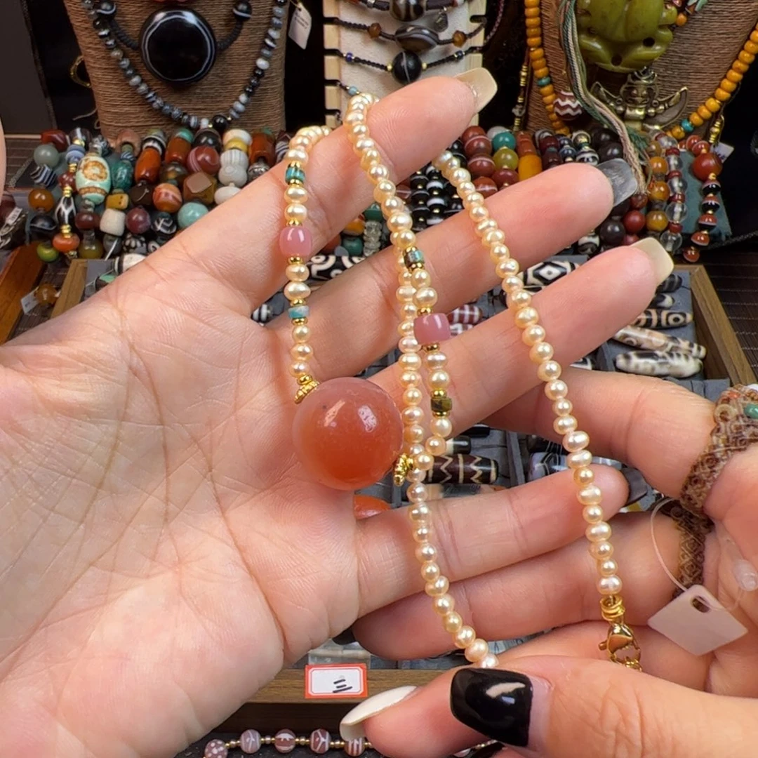 玛瑙/玉髓未镶嵌项链