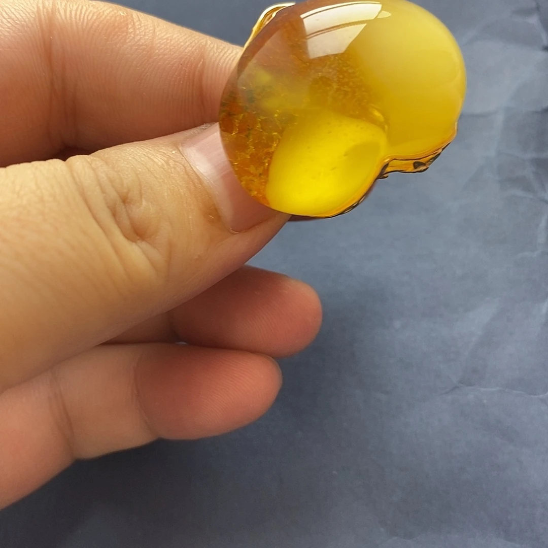 琥珀未镶嵌裸石戒指
