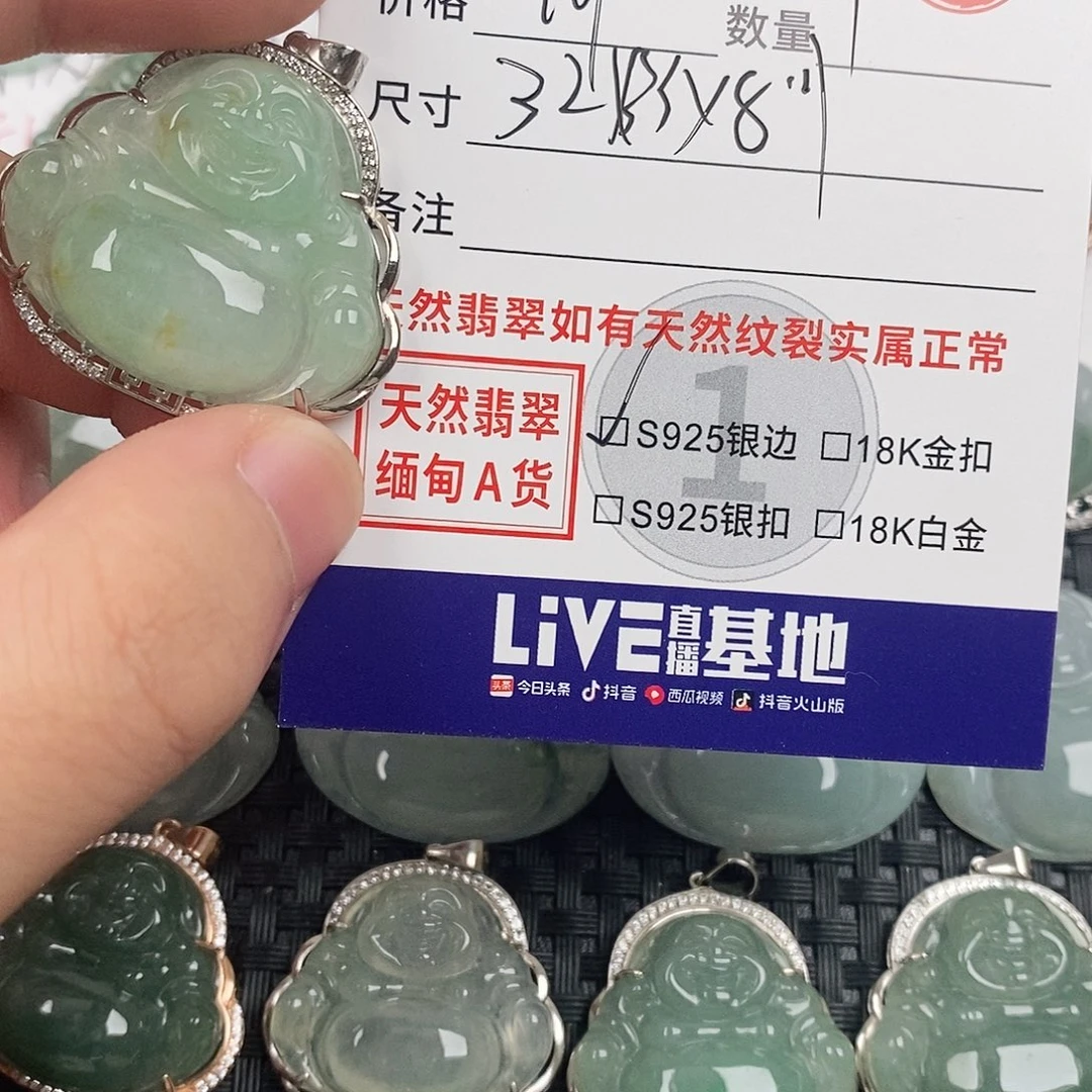 翡翠银S925镶嵌颈饰