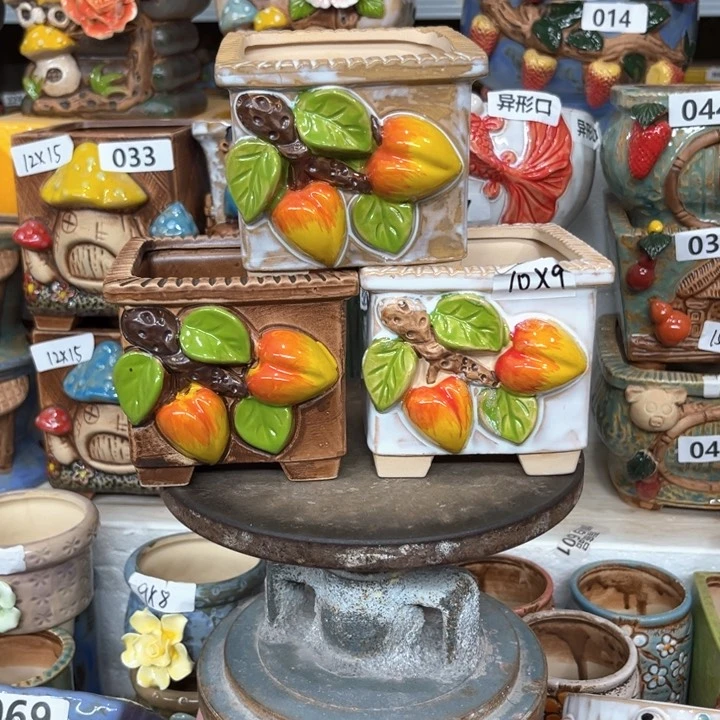 紫砂花盆粗陶材质多肉花盆