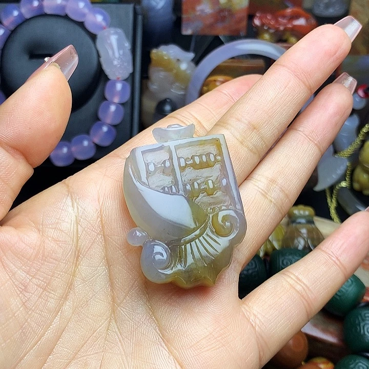 硅化玉未镶嵌吊坠(不含链)