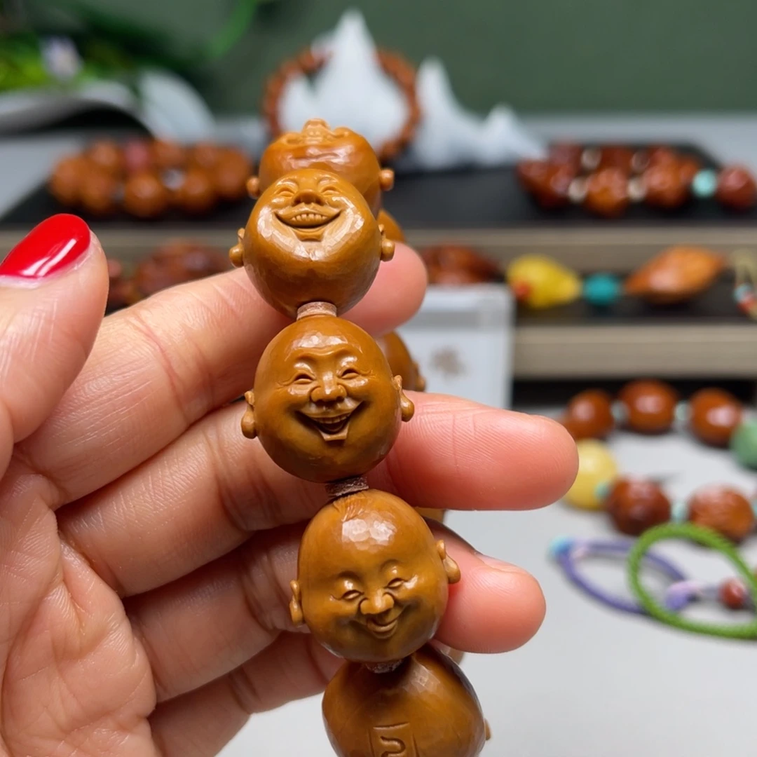 吊坠橄榄核笑佛手串