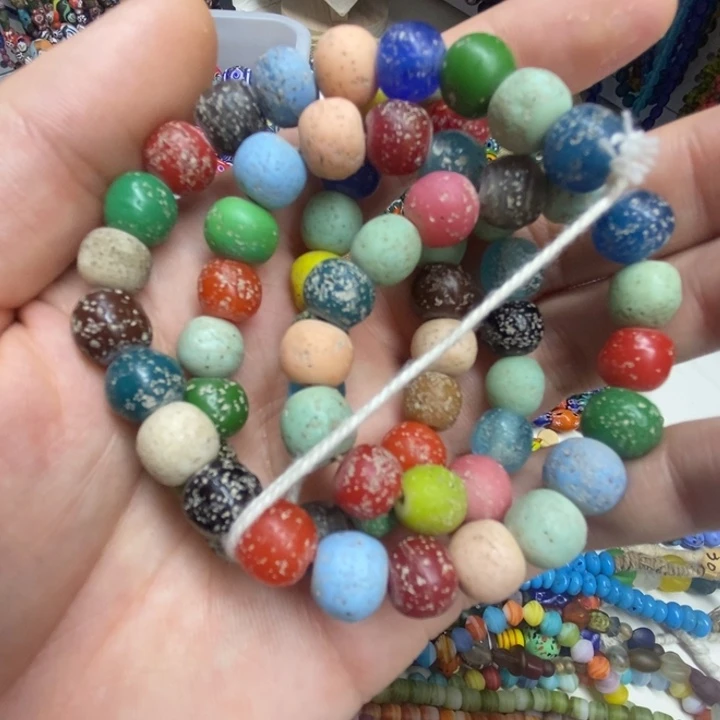 琉璃颈饰西亚老皮 橘皮