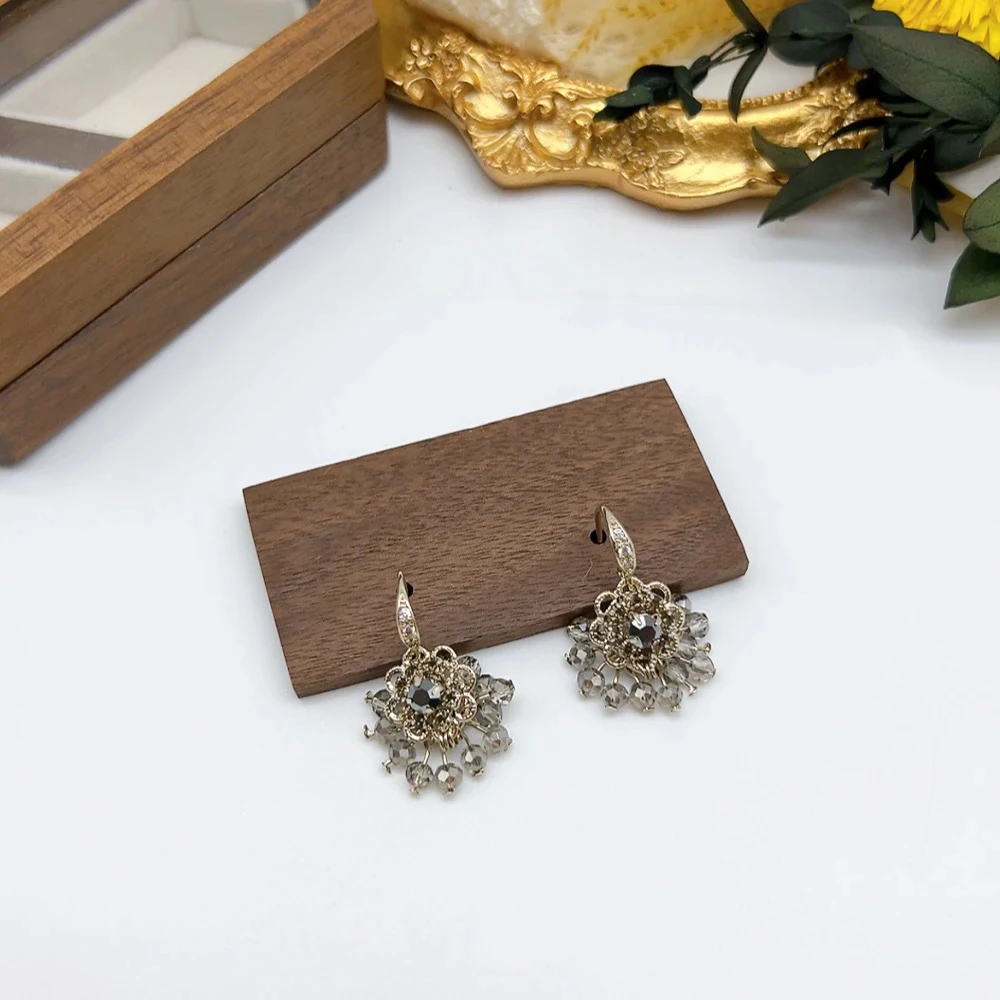 铜合金仿水晶耳饰 02301 好啊商店 复古流苏耳钩