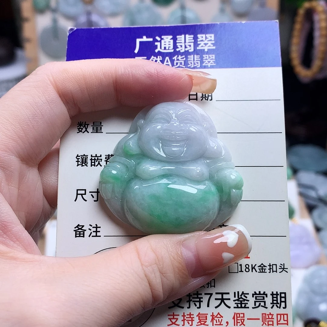 翡翠未镶嵌颈饰佛公16