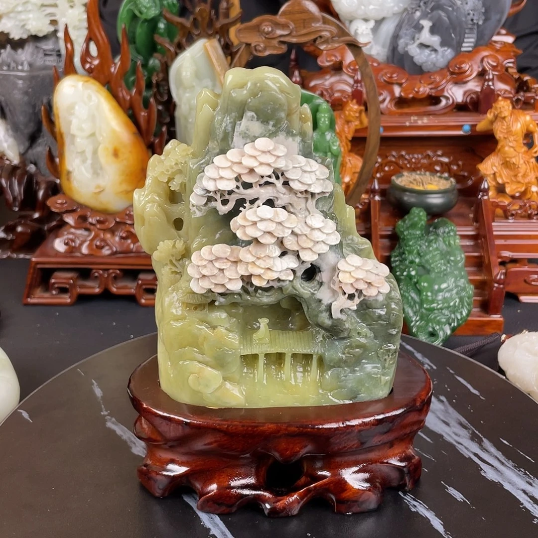 和田玉未镶嵌摆件