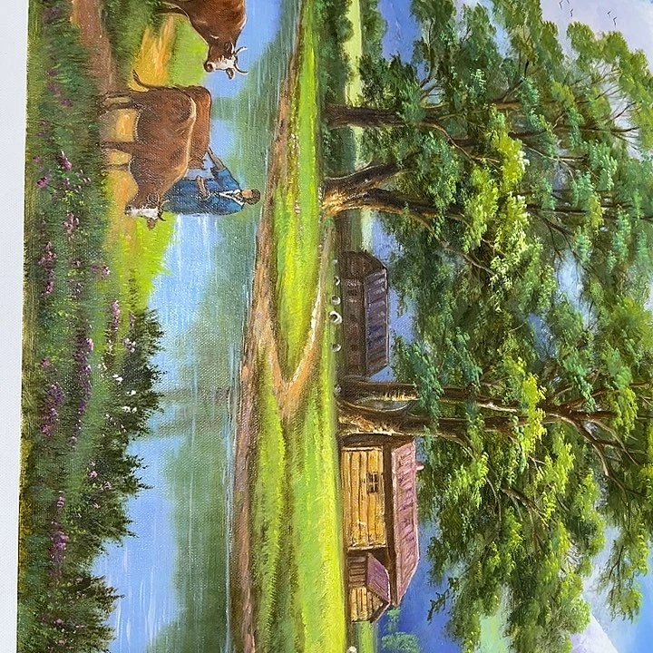 油画恭喜嘻嘻之一影子