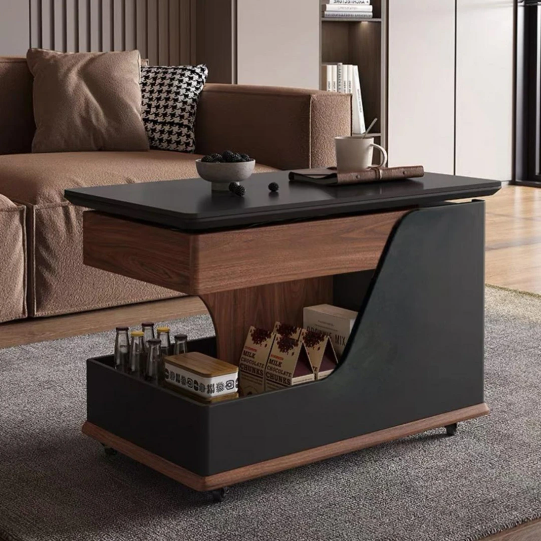 【移动巴士小餐车】现代简约移动小户型客厅家用推车可升降边几