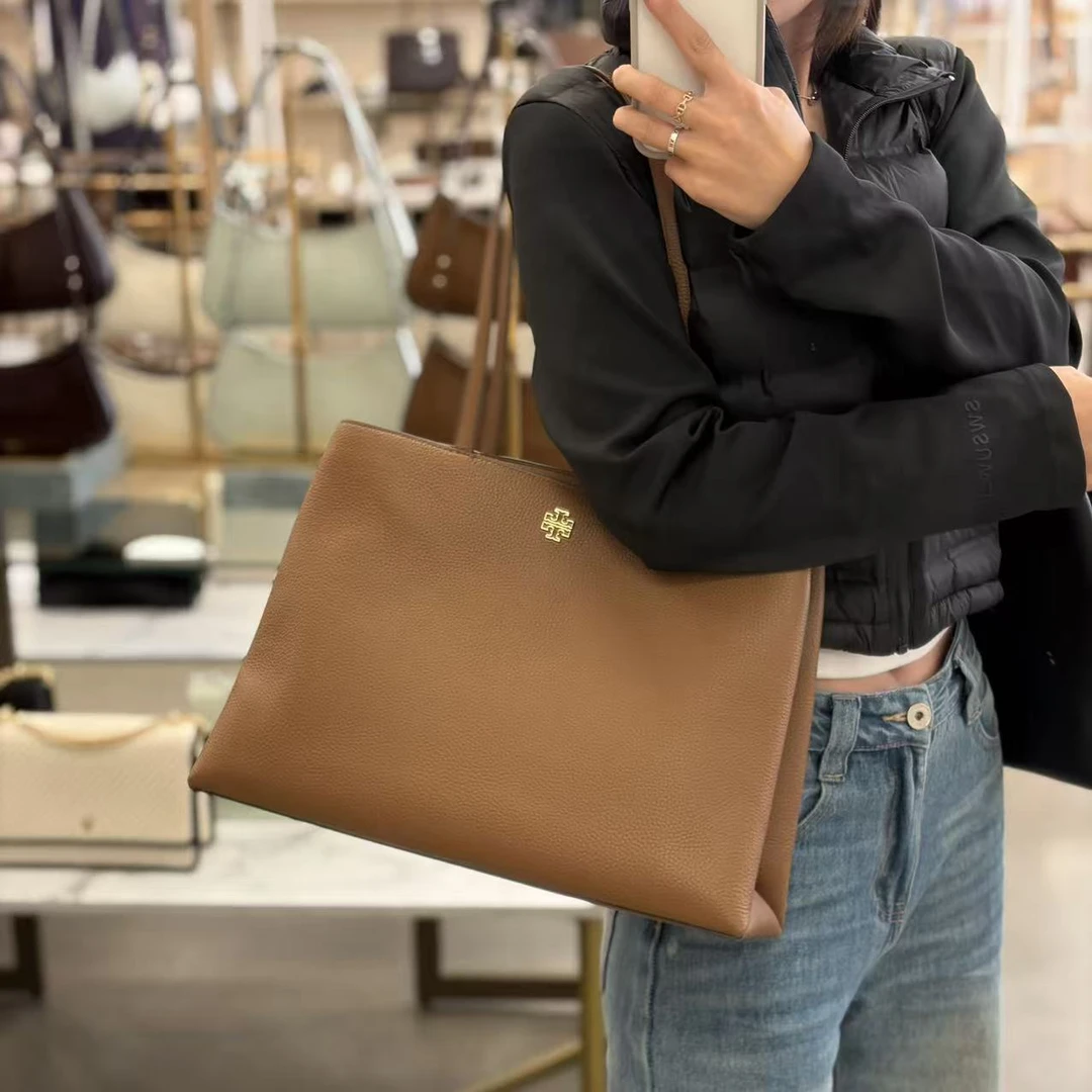 TORY BURCH/汤丽柏琦britten系列戴妃包/托特包底长38cm