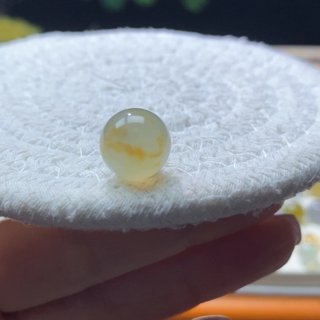 ****翡翠未镶嵌颈饰冰胶黄飘花12.1mm（分单付、合并发货）