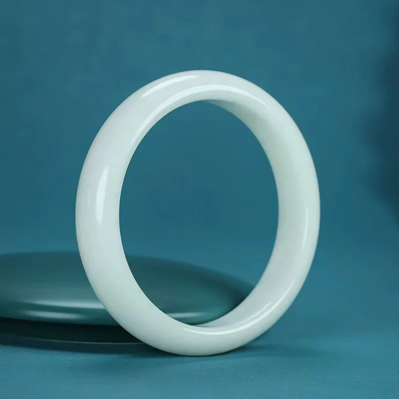 陕西西安蓝田玉手镯玉镯兵马俑同款天然真玉活玉手镯09矿保真