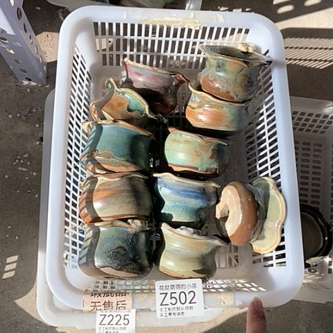 紫砂花盆502微瑕品口径5到5.5左右