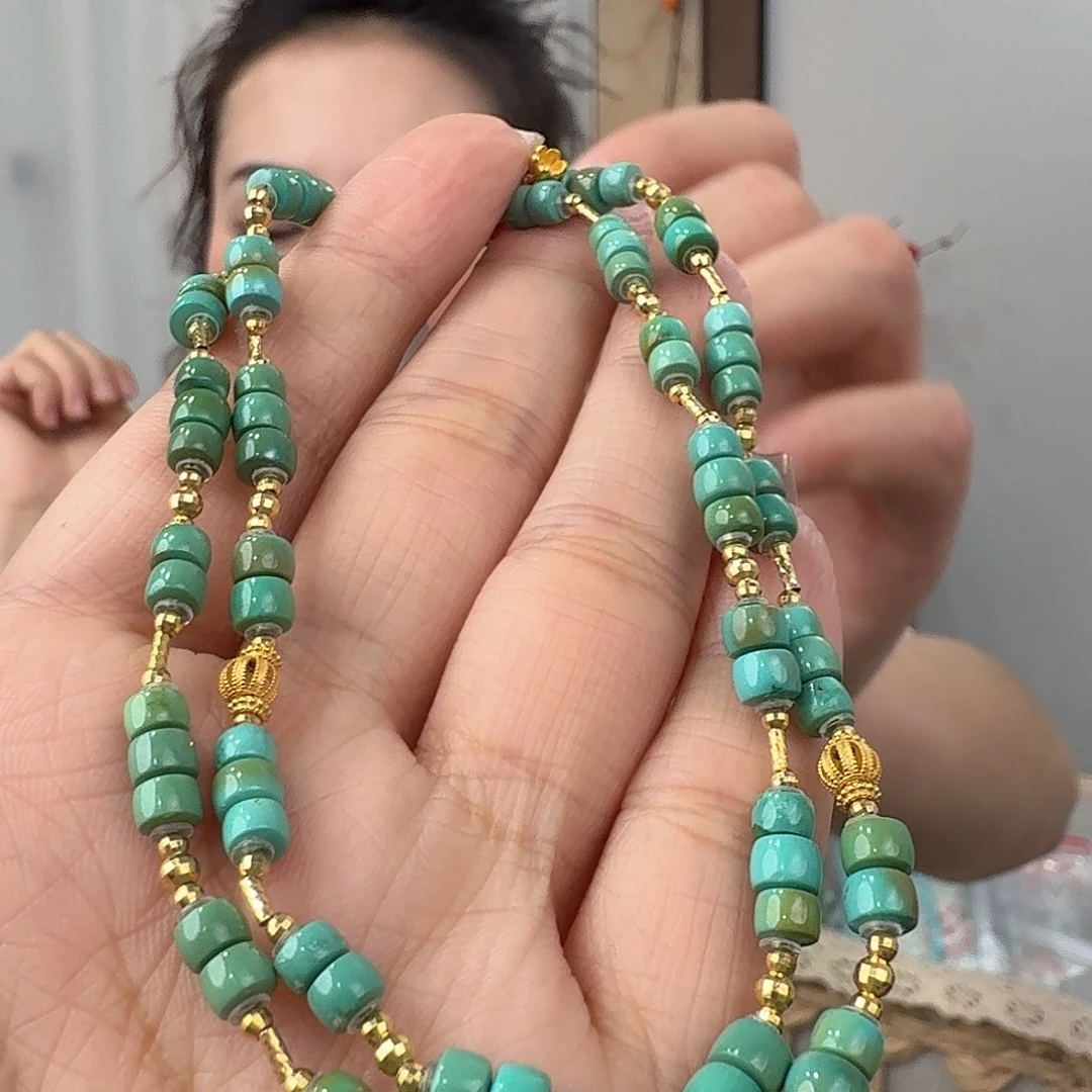 绿松石18K金镶嵌珠宝奇石