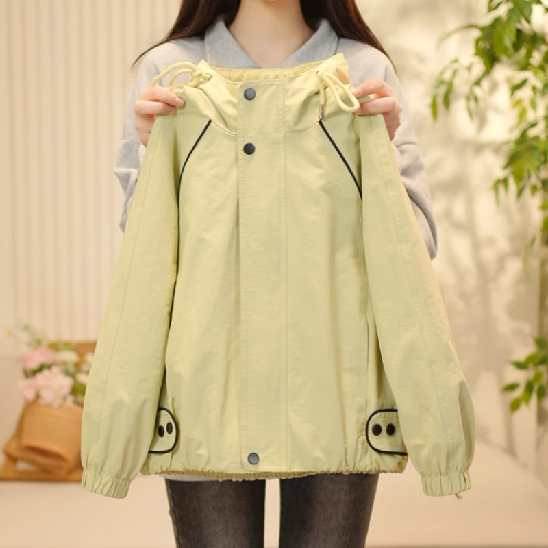 女童冲锋衣外套2025新款运动百搭款中大童拉链上衣短款外衣Q62345